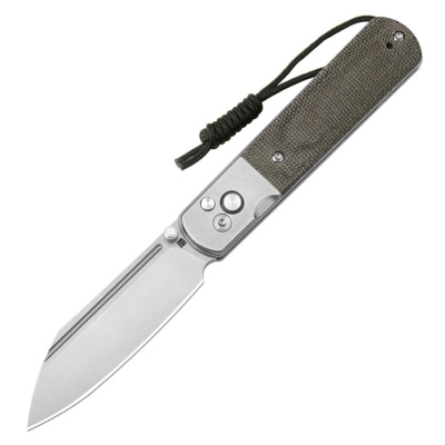 Складной нож Artisan Holm, сталь S90V, рукоять сталь/микарта, зеленый