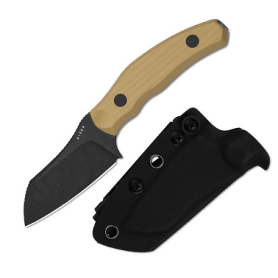 Туристический нож Kizer Bulldog, сталь 14C28N, рукоять G10, коричневый