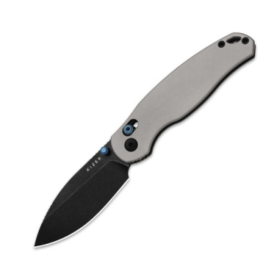 Складной нож Kizer Phoca CD, сталь 14C28N, рукоять алюминий, серый/черный