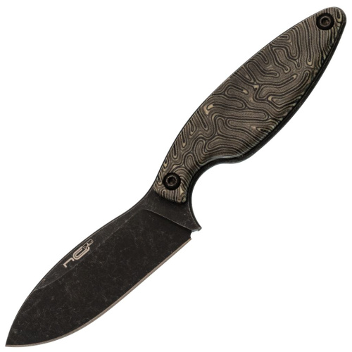 Нож с фиксированным клинком Pilgrim, сталь AUS-8 BSW, рукоять CrazyFiber Micarta)
