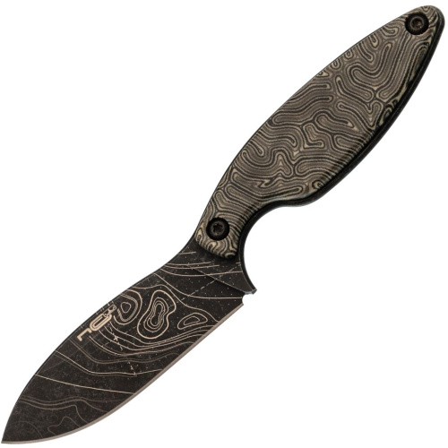 Цельнометаллический нож Pilgrim LE Map, сталь AUS-8 BSW, CrazyFiber Micarta