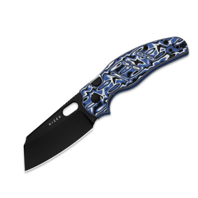 Складной нож Kizer C01C 2.9 BS, сталь Nitro-V, рукоять Vortex Micarta, синий/черный