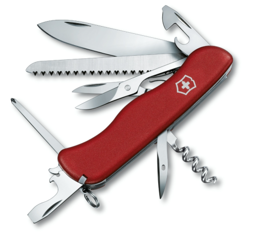 Складной многопредметный нож Victorinox Outrider, сталь X55CrMo14, рукоять нейлон, красный