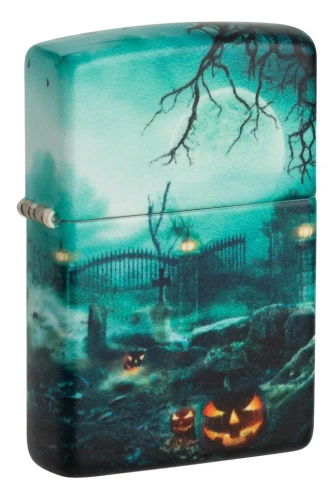 Зажигалка ZIPPO Graveyard с покрытием 540 Matte, латунь/сталь, разноцветная