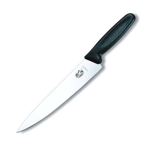 Поварской кухонный шеф нож Victorinox 22 см, сталь X55CrMo14, рукоять полипропилен, черный