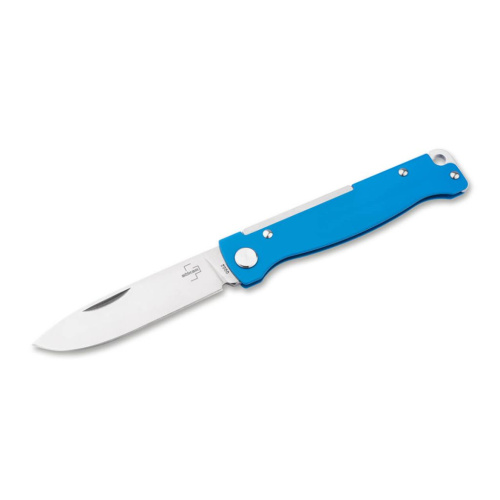 Складной нож Boker Atlas Blue, сталь 12C27, рукоять сталь, синий