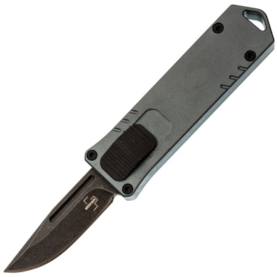 Автоматический нож Boker USB OTF 2.0 Burnt Grey, сталь D2, рукоять алюминий, серый/черный