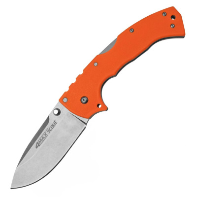 Складной нож Cold Steel 4-Max Scout, сталь AUS-10A, рукоять Griv-Ex, оранжевый