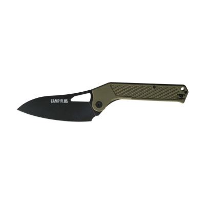 Складной нож Ontario Camp Plus EDC Linerlock, сталь 420, рукоять термопластик GRN, зеленый