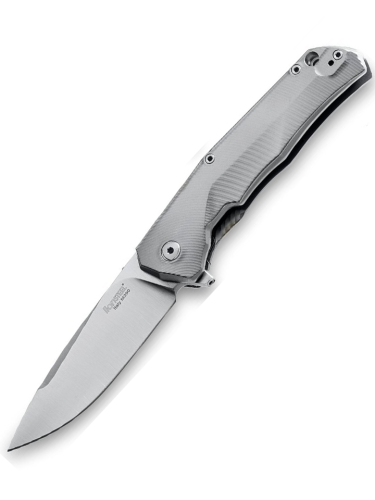 Нож складной LionSteel T.R.E. Blue Titanium, TRE BL, сталь M390, рукоять титан