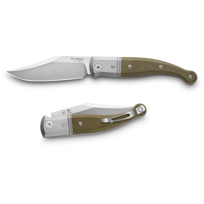 Складной нож LionSteel Gitano, сталь Niolox, рукоять Green canvas micarta