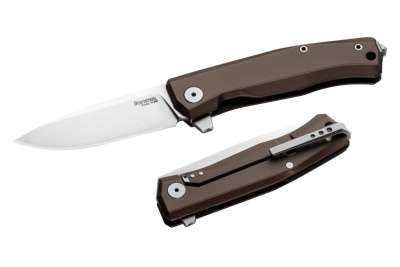 Складной нож Lionsteel MYTO Brown, сталь М390, рукоять алюминий