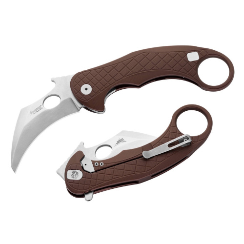 Складной нож LionSteel L.E.One, сталь Magnacut, рукоять алюминий, коричневый