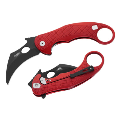 Складной нож LionSteel L.E.One, сталь Magnacut, рукоять алюминий, красный/черный