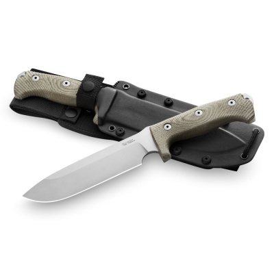 Нож с фиксированным клинком LionSteel M7, сталь Uddeholm Sleipner, рукоять микарта, зеленый