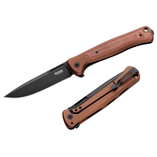 Складной нож LionSteel Skinny Aluminium, сталь MagnaCut, рукоять алюминий/микарта, коричневый/черный