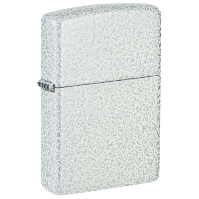 Зажигалка ZIPPO Classic с покрытием Glacier, латунь/сталь, белая, матовая, 38x13x57 мм