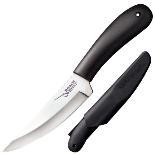 Нож с фиксированным клинком Cold Steel Roach Belly, сталь 1.4116, рукоять полипропилен, черный
