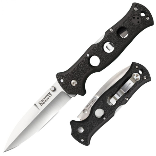 Нож складной Cold Steel Counter Point I, сталь AUS-10A, рукоять Griv-Ex, черный