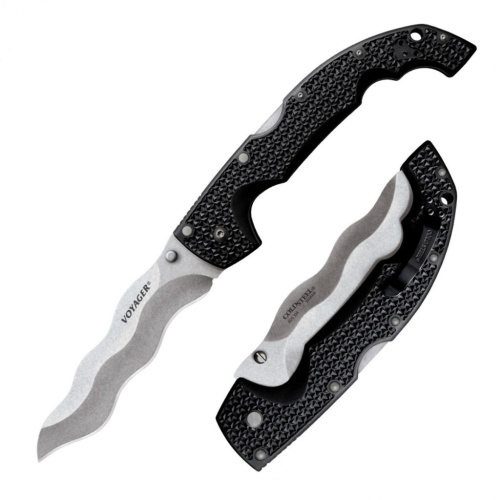 Нож складной Cold Steel Kris Voyager, сталь AUS-10A, рукоять Griv-Ex, черный