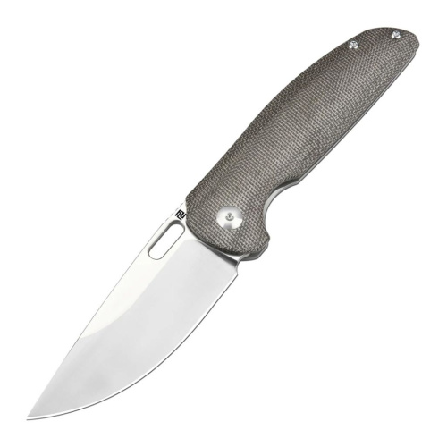 Складной нож Artisan Satyr, сталь S90V, рукоять микарта/титан, зеленый