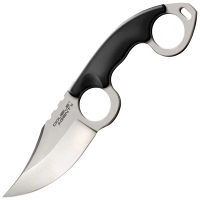 Нож с фиксированным клинком Cold Steel Double Agent II, сталь AUS-8A, рукоять zytel, черный