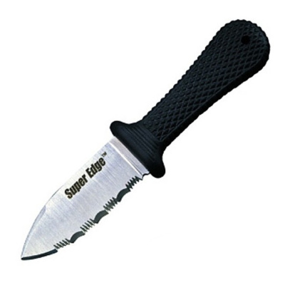 Нож с фиксированным клинком Cold Steel Super Edge, сталь AUS-8A, рукоять Kray-Ex, черный