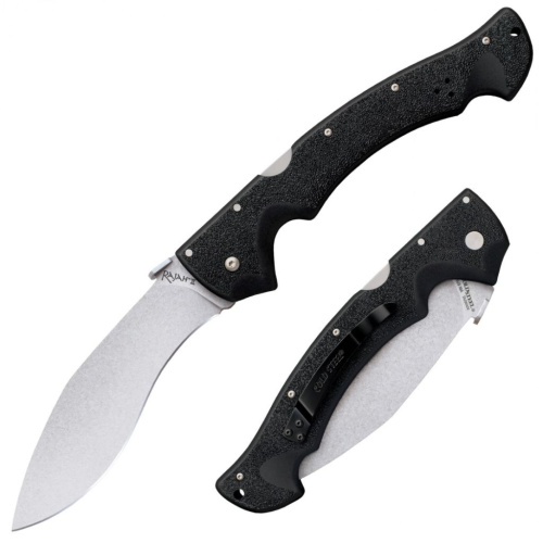 Нож складной Cold Steel Rajah II, сталь Aus-10A, рукоять Griv-Ex, черный