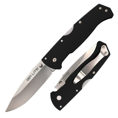 Нож складной Cold Steel Air Lite Drop Point, сталь AUS-10A, рукоять G10, черный