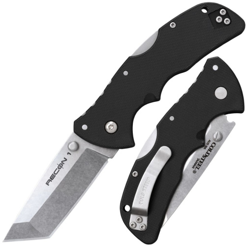 Нож складной Cold Steel Mini Recon 1 Tanto, сталь AUS-10A, рукоять термопластик GRN, черный