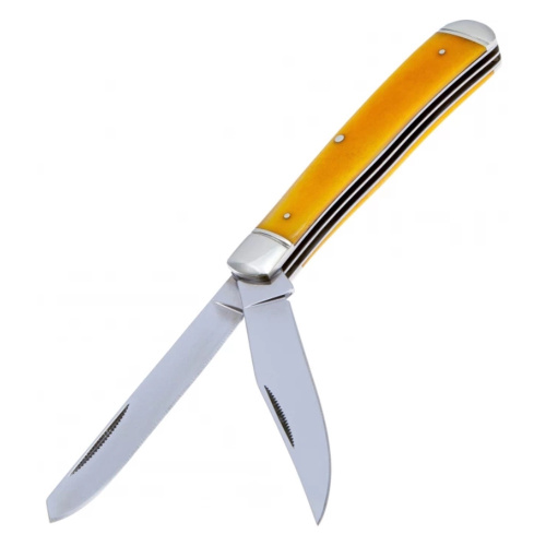 Нож складной Cold Steel Trapper, сталь 8Cr13MoV, рукоять кость, желтый