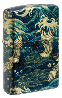 Зажигалка ZIPPO Eastern с покрытием 540 Tumbled Brass, латунь/сталь, зеленая