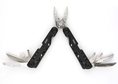 Мультитул Stinger, сталь (черный), 13 инструментов, нейлоновый чехол, коробка картон
