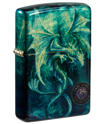 Зажигалка ZIPPO Anne Stokes с покрытием 540 Tumbled Brass, латунь/сталь, разноцветная, 38x13x57 мм