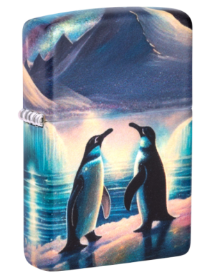 Зажигалка ZIPPO Penguin с покрытием Glow In The Dark Green, латунь/сталь, разноцветная, 38x13x57 мм