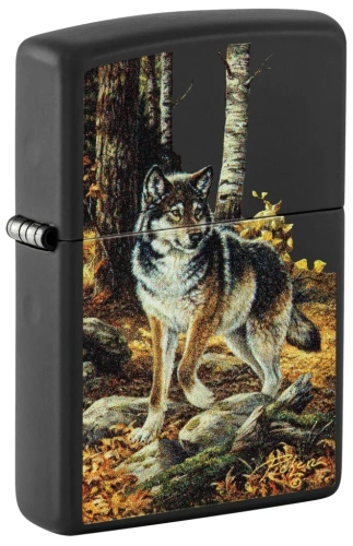 Зажигалка ZIPPO Linda Picken с покрытием Black Matte, латунь/сталь, черная, матовая