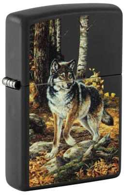 Зажигалка ZIPPO Linda Picken с покрытием Black Matte, латунь/сталь, черная, матовая