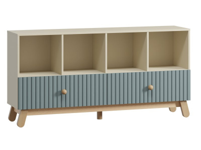 Стеллаж детский Финни 155x78 Серо-зеленый