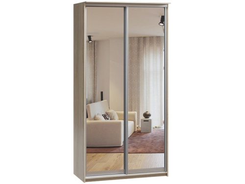 Шкаф-купе Байкал 2-120x240 Дуб Сонома 2 зеркала