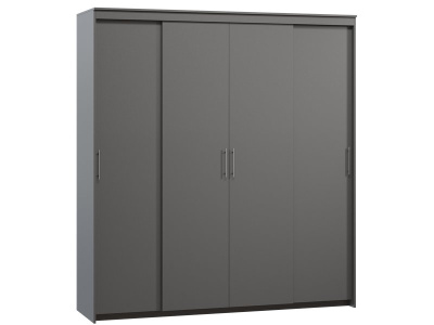 Шкаф-купе Тебар 4-220x230 Графитовый без зеркал