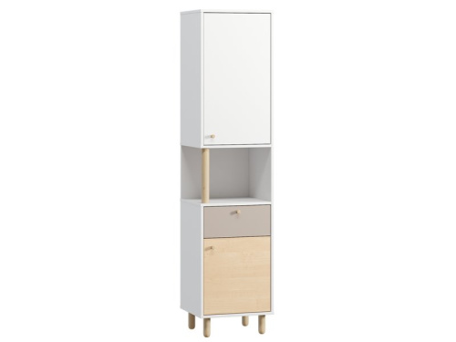 Стеллаж Дикинс 45x190 Береза/Латте