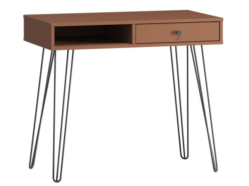 Письменный стол Крейн-3 90x50 Терракотовый/Черный