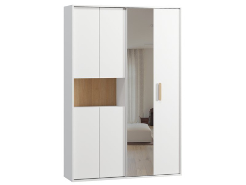 Шкаф-купе Бладвен 3-140x210 Белый