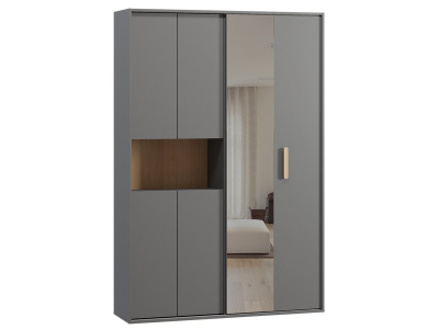 Шкаф-купе Бладвен 3-140x210 Графитовый