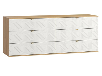 Комод Монблан 185x76 Косы Белый