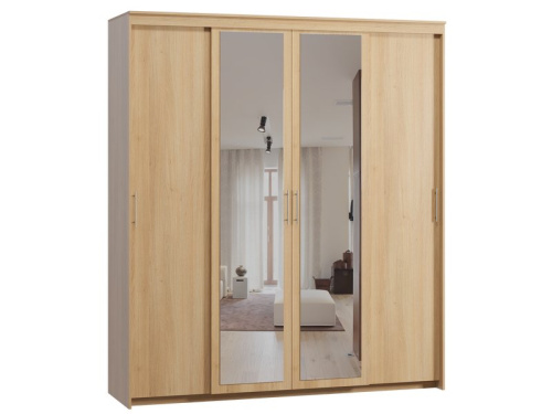 Шкаф-купе Тебар 4-210x240 Дуб Барбера 2 зеркала