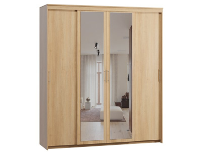 Шкаф-купе Тебар 4-210x240 Дуб Барбера 2 зеркала