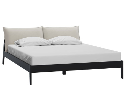 Кровать Эвелен-Серый 160 Велюр Светло-серый