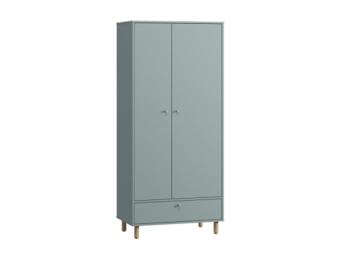 Распашной шкаф Дикинс 2-85x190 Серо-зеленый