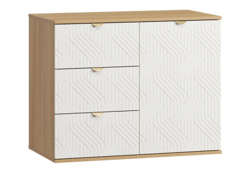 Тумба Монблан 93x76 Косы Белый